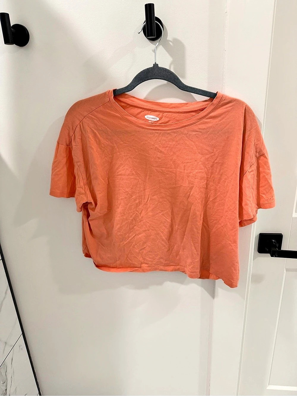 Old Navy Crop Tee Short Sleeve Orange Size Medium